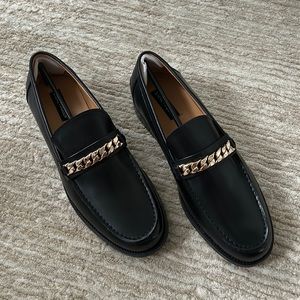 BRAND NEW, NEVER WORN! MEN’S BLACK LEATHER STEVE MADDEN LOAFERS